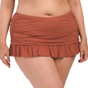 La Blanca Brown Ruffle Bikini Bottom Size 20W & 18W